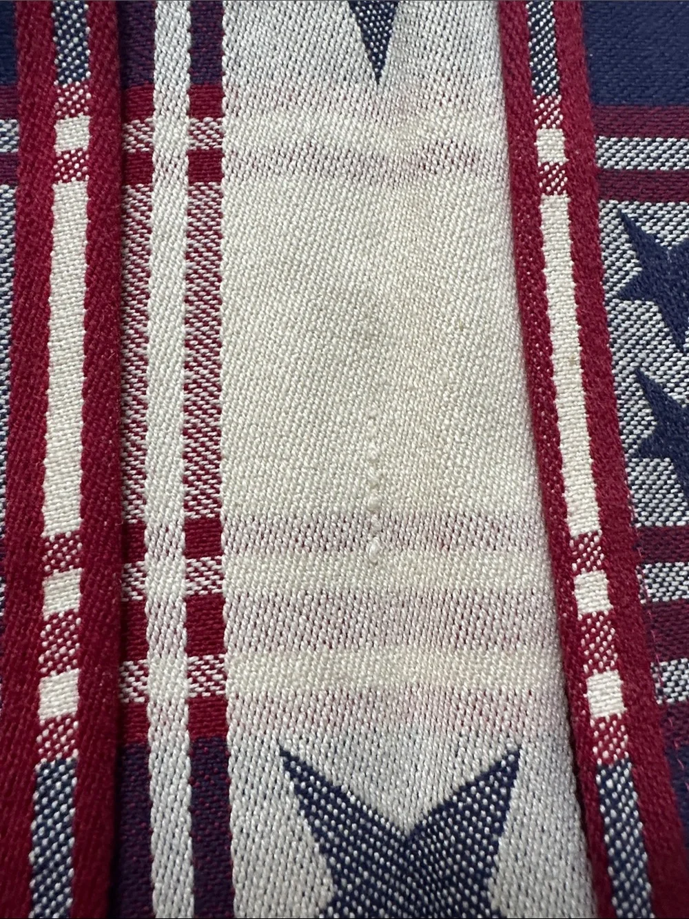 NWOT Set of 2 Pampered Chef Patriotic Kitchen Towels Plaid Star Red Blue Retired